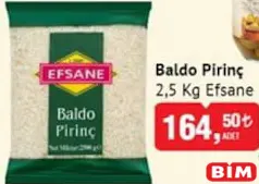 EFSANE BALDO PİRİNÇ 2,5 KG